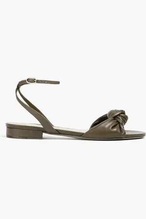 ALEXANDRE BIRMAN Kace knotted leather sandals - Gray - EU 38