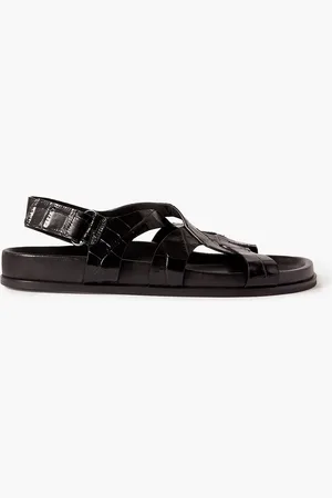 Totême Croc-effect leather slingback sandals - - EU 38