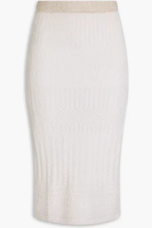 Missoni Metallic crochet-knit skirt - White - IT 38