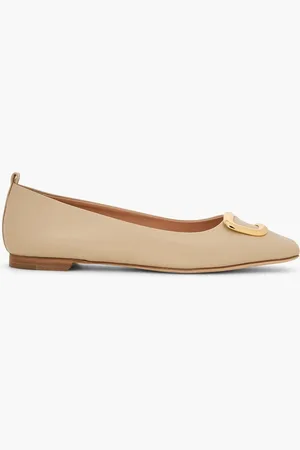 Rupert Sanderson Claudette embellished leather ballet flats - Neutral - EU 36.5