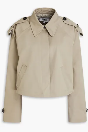 Maison Margiela Cropped stretch-cotton twill jacket - Neutral - IT 42