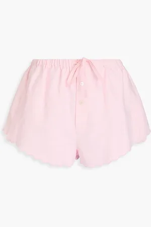 Victoria Beckham Linen and cotton-blend shorts - Pink - UK 14