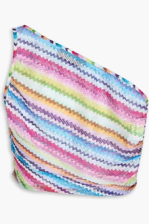 Missoni One-shoulder cropped crochet-knit top - - IT 36
