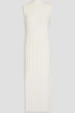 Loulou Studio Karir ribbed silk-blend midi dress - White - L