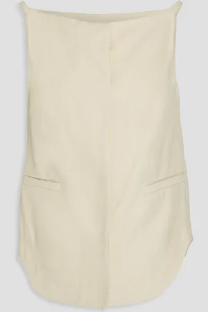 Loulou Studio Mihant twill top - White - XL