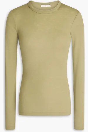 Rohe Merino wool-jersey top - Green - DE 40