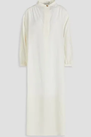 Loulou Studio Cotton and silk-blend midi shirt dress - White - M