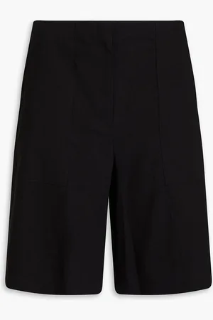 THEORY Linen-blend crepe shorts - - US 0