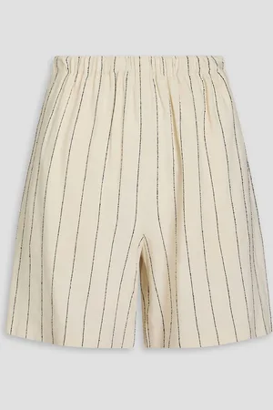 Loulou Studio Hada pinstriped twill shorts - White - M