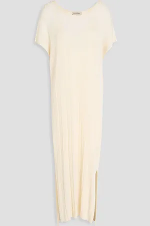 GENTRYPORTOFINO Ribbed-knit midi dress - White - IT 44