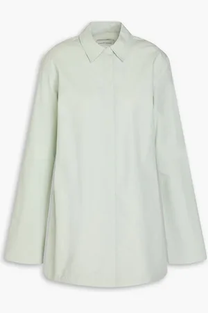Loulou Studio Eknath cotton-poplin mini shirt dress - Green - S