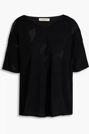 GENTRYPORTOFINO Silk and cotton-blend T-shirt - - IT 38
