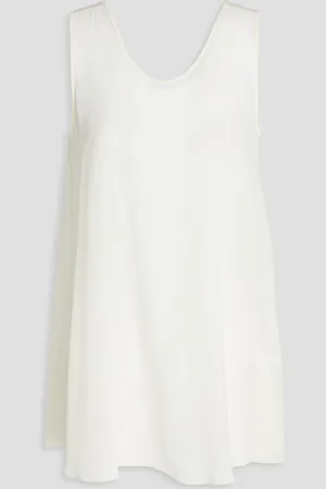 GENTRYPORTOFINO Silk crepe de chine top - White - IT 42