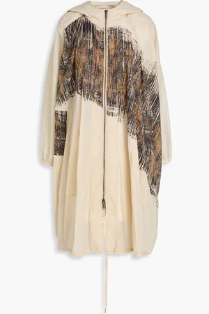 GENTRYPORTOFINO Oversized printed shell hooded raincoat - Neutral - IT 38