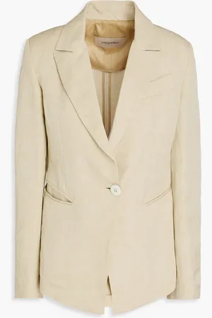 GENTRYPORTOFINO Linen-blend blazer - Neutral - IT 40