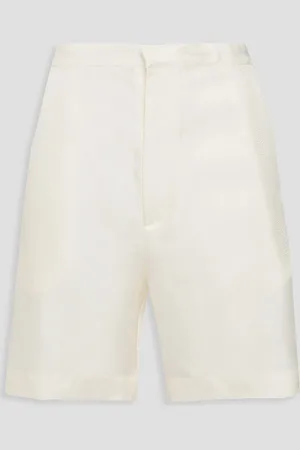 Loulou Studio Poseidon silk-twill shorts - White - XL