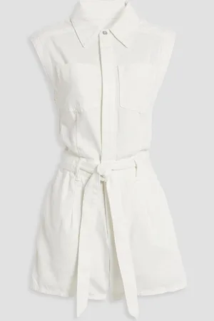 RAG&BONE Eliza cotton and Lyocell-blend twill playsuit - - XL