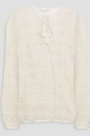 Frame Cotton crocheted lace blouse - White - XS