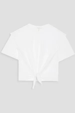 RAG&BONE Mica knotted cotton-jersey T-shirt - - XS