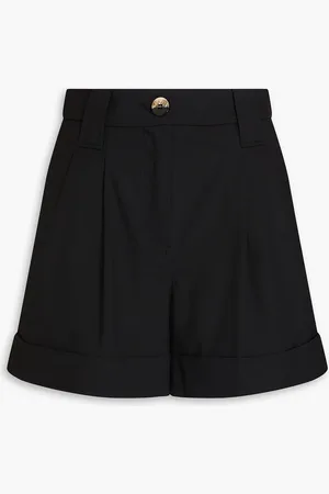 Ganni Pleated woven shorts - - DE 42