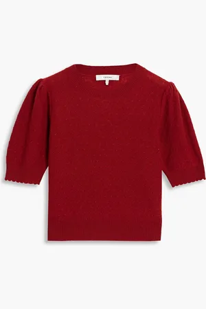 Frame Pointelle-knit cashmere sweater - Red - XL