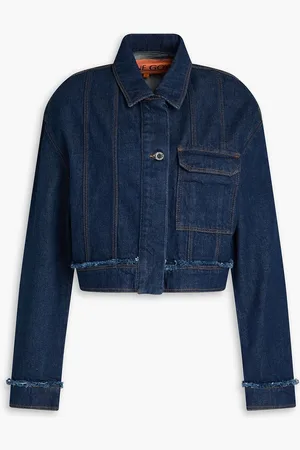 STINE GOYA Margaux frayed denim jacket - Blue - L