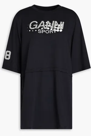 Ganni Layered printed jersey T-shirt - - S