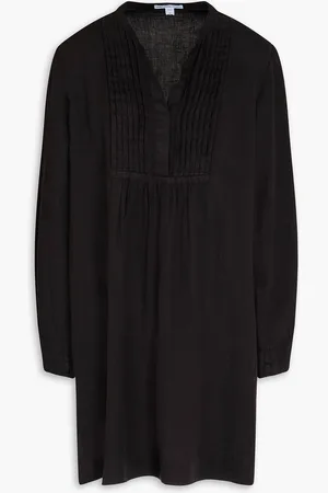 James Perse Pintucked linen mini dress - - 0