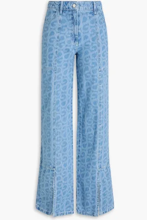STINE GOYA Aoibhin printed high-rise flared jeans - Blue - 26