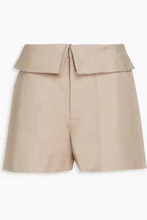 Frame Cotton and linen-blend shorts - Neutral - US 12