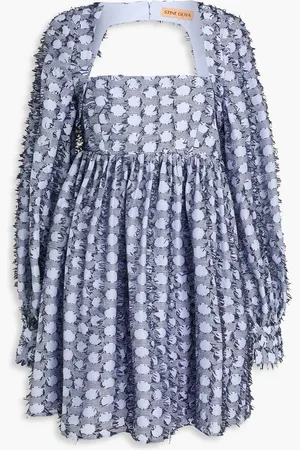 STINE GOYA SGArys cutout fil coupé mini dress - Blue - 3XL