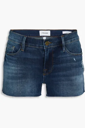 Frame Distressed denim shorts - Blue - 26