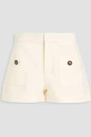 Frame Cotton-tweed shorts - White - US 8