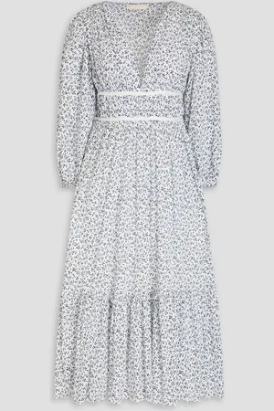 ULLA JOHNSON Malena floral-print cotton-crepon midi dress - - US 2