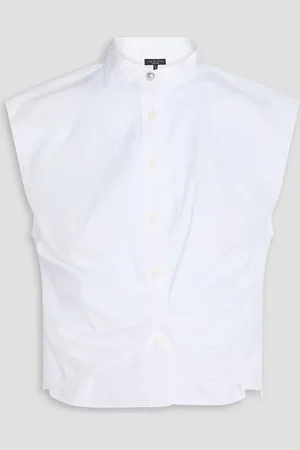 RAG&BONE Louisa twisted cotton-poplin top - - US 2