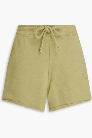Ganni Cotton-jersey shorts - Green - XS