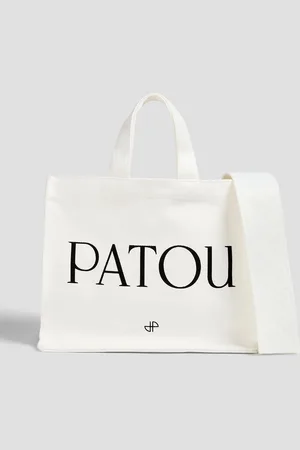 Patou Logo-print canvas tote - White - OneSize