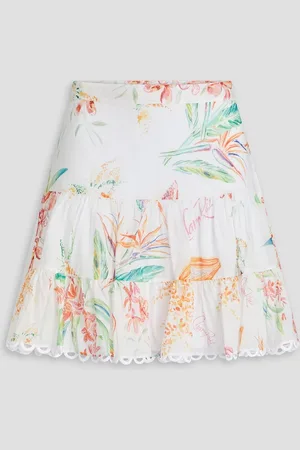 CHARO RUIZ IBIZA Argy printed cotton-blend voile mini skirt - - M