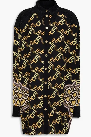 Camilla Crystal-embellished printed silk crepe de chine shirt - - M