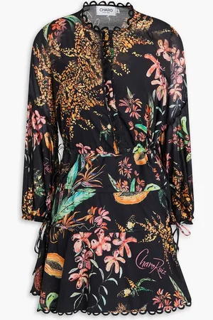 CHARO RUIZ IBIZA Nana printed cotton-blend voile mini dress - - M
