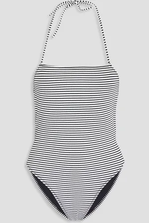 Solid The Zaria striped seersucker swimsuit - - XL