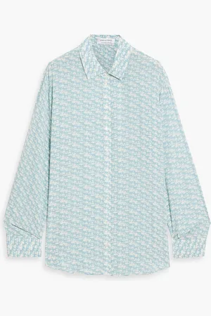 Solid The Delmore printed crepe shirt - Blue - S