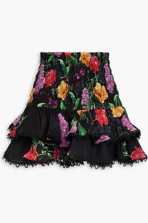 CHARO RUIZ IBIZA Gladi tiered floral-print cotton-blend voile mini skirt - - XS
