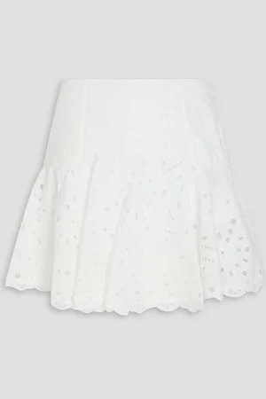 CHARO RUIZ IBIZA Saria broderie anglaise cotton-blend mini skirt - - S