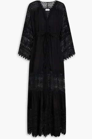 CHARO RUIZ IBIZA Marguerita guipure lace and cotton-blend voile maxi dress - - M