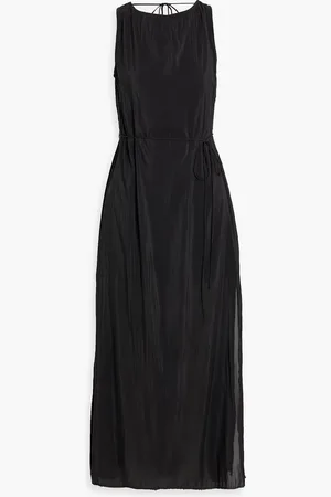 Solid The Lou crinkled crepe de chine midi dress - - L