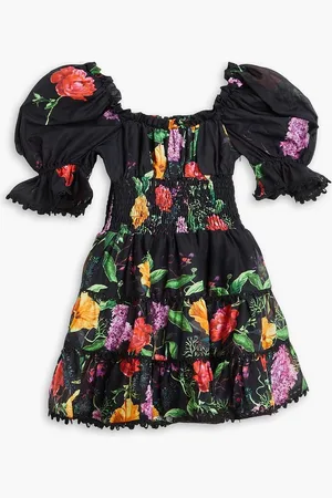 CHARO RUIZ IBIZA Giulia ruffled floral-print cotton-blend voile mini dress - - XS