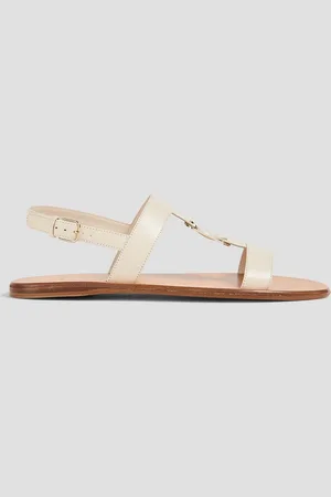 Salvatore Ferragamo Vida embellished leather sandals - White - US 7