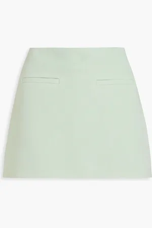VERONICA BEARD Alida skirt-effect crepe shorts - Green - US 10