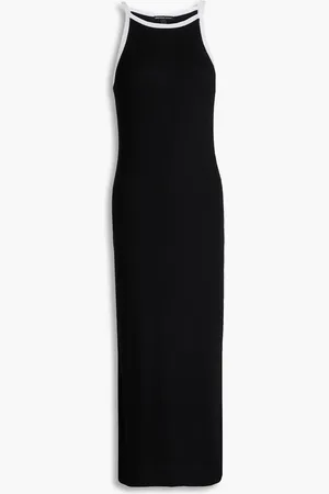 James Perse Ribbed linen-blend jersey midi dress - - 1